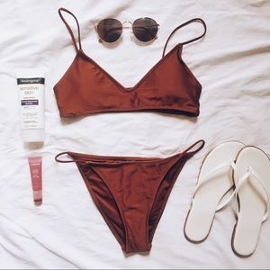 Brown Triangle Bikini from Forever 21